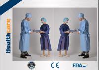 China Single Use SBPP SMS Disposable Isolation Gowns With Long Sleeves factory