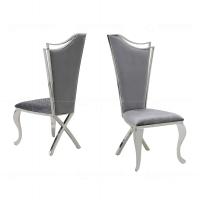 China 54x49x117cm Modern SS Dining Chairs With Black Velvet High Backrest factory
