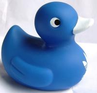 China Customized Logo Blue Baby Rubber Duck 8cm Height Promotional Gift 16P Free factory
