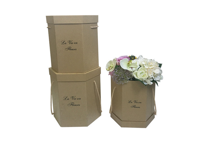 modern decorative paper flower presentation box rectangle