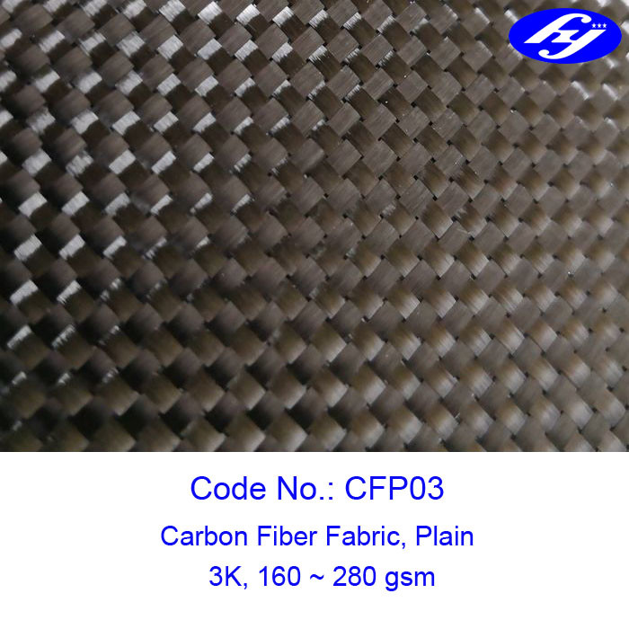 China 160~280gsm Plain weaving Luggage 3k Carbon Fiber Fabric factory