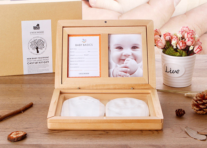 souvenir gift baby keepsake box , solid wood baby hand and