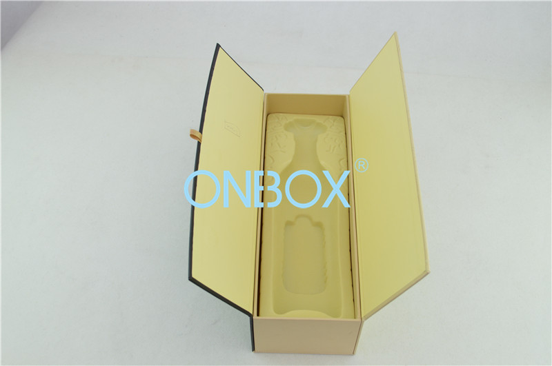 wine packaging boxes dark blue cardboard personalized wine box
