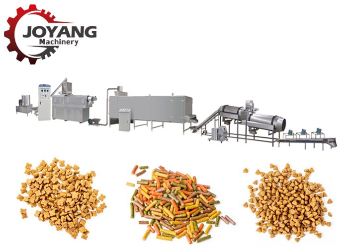China Kibble Dog Pet Food Production Line Twin Screw Fish Feed Processing Line factory