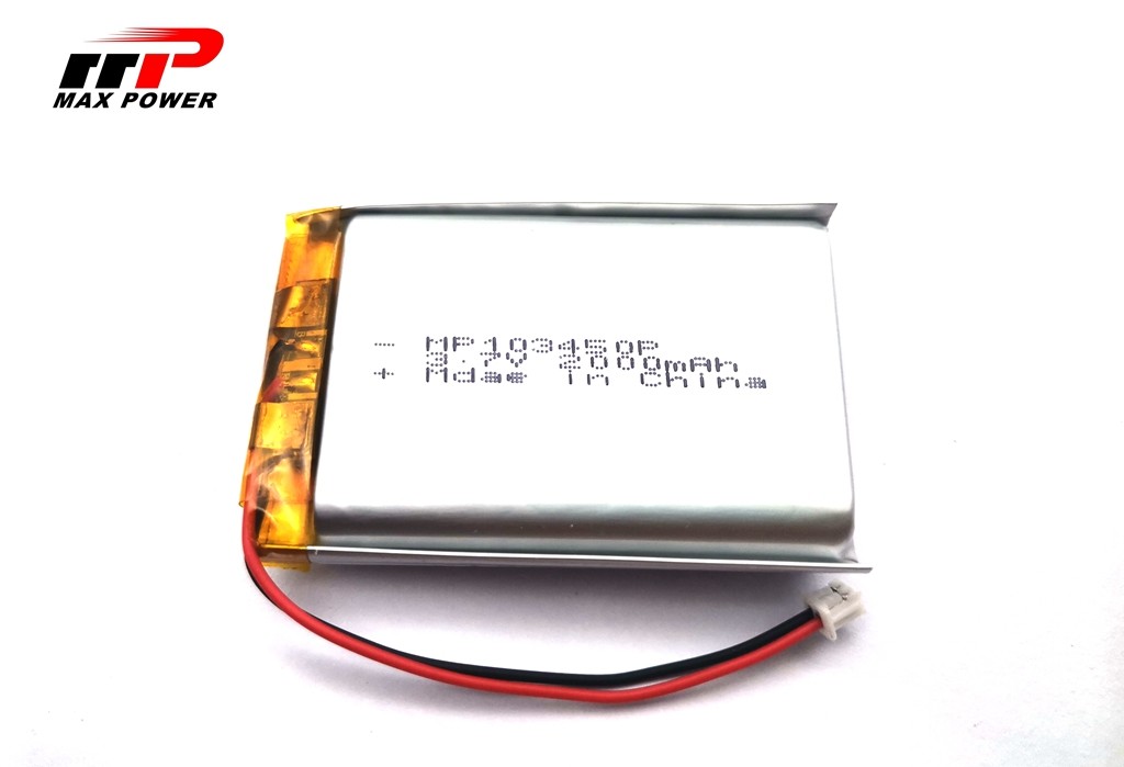 China MP103450P 2000mah 3.7V  UV LED use Li Polymer Battery With UL CE Approval factory