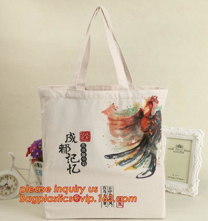 packaging christmas canvas cotton drawstring bag for gift,market