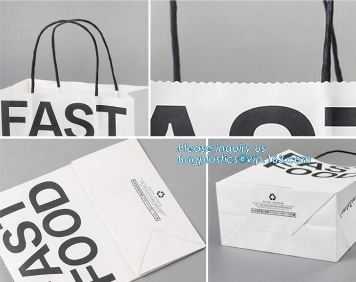 custom size kraft paper bag for food kraft brown restaurant take