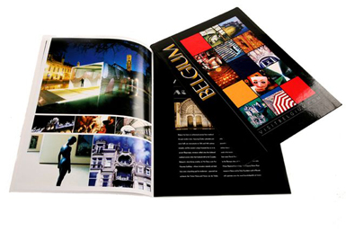 Full color corporate brochure sample.