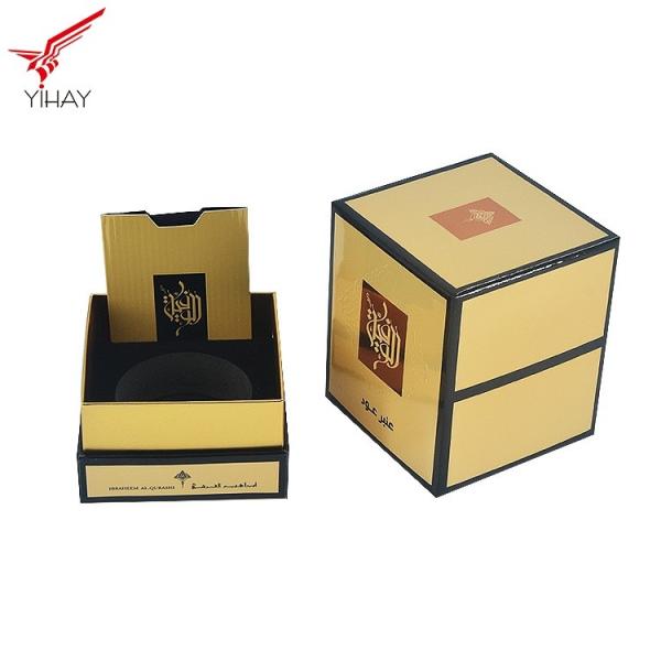 paper perfume packaging boxes yellow black flexo printing color