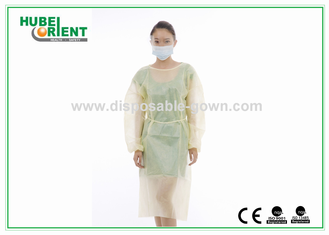 China Knitted Wrist SMS Nonwoven Disposable Isolation Gowns factory