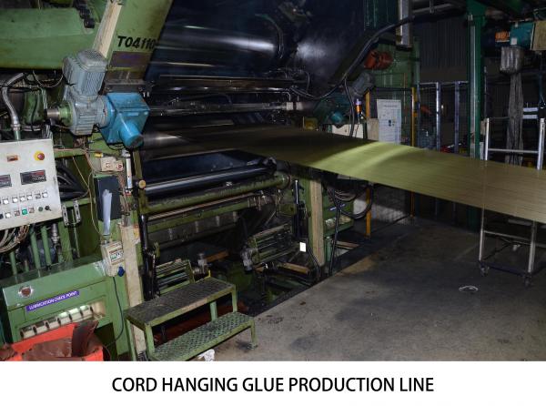 cord hanging glue production line