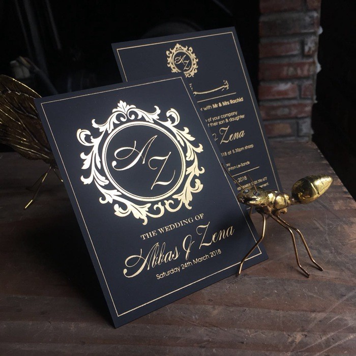 custom wedding invitations foil stamping finish for party