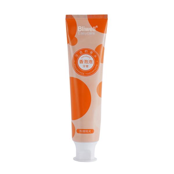 Quality Natural Perfume Bubble Fruit Toothpaste , Orange Flavoured Toothpaste Fresh Breath for sale