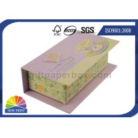 hinged lid printed rigid gift box for eyeliner beauty products