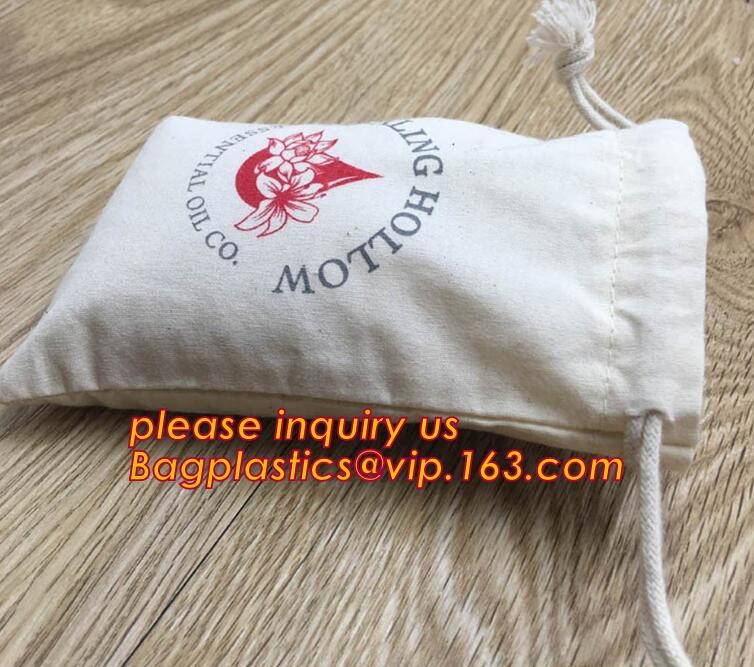 packaging christmas canvas cotton drawstring bag for gift,market