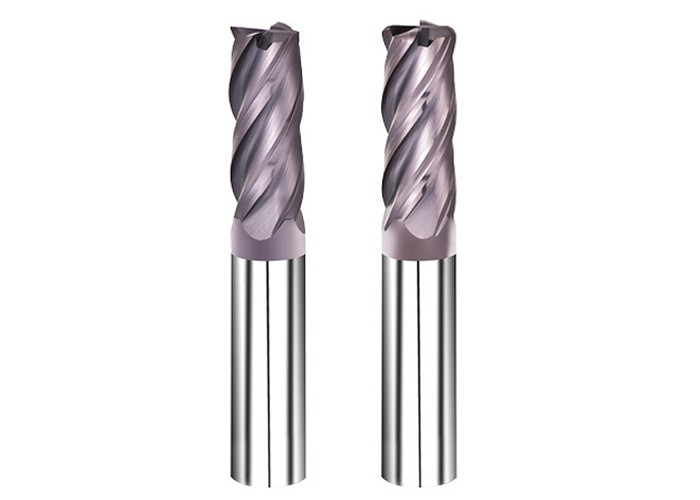 China Violet Color Carbide End Mill Cutter / Tungsten Carbide Milling Cutters factory