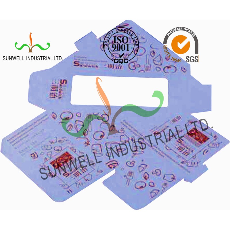 recyclable 300g art paper triangle shape for sandwich gift