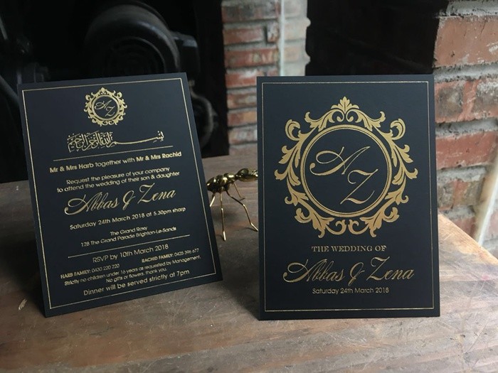 custom wedding invitations foil stamping finish for party