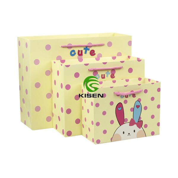 decorative coloured paper bags with handles , carton flat handle