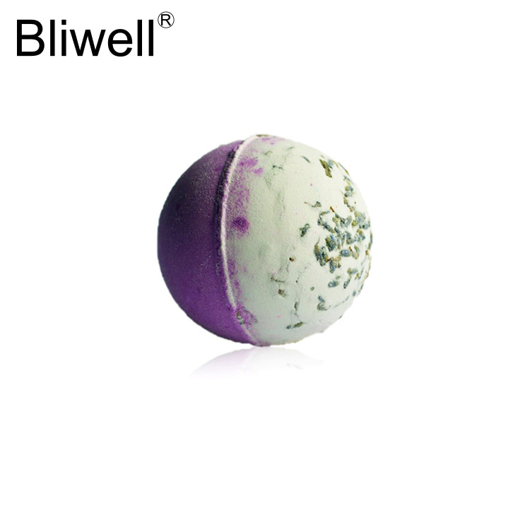Quality 100G Natural bath Fizzy lavender ball shape Rich foam bath bomb OEM custom for sale