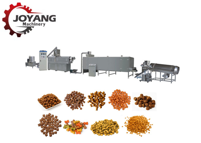 China Kibble Dog Pet Food Production Line Twin Screw Fish Feed Processing Line factory