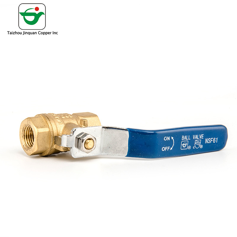China Copper 1/2\'\' Lead Free Ball Valve With Plated Steel Handles factory