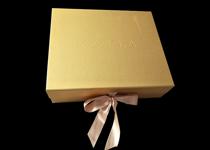golden paper folding magnetic packaging gift boxes hard for hair
