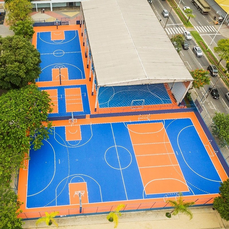 China Anti Slip Suspended Indoor Sports Flooring Eco Friendly Interlocking Tiles factory