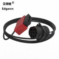 China Red Automotive Wiring Harness J1939 9 Pin Deutsch To Obd2 Cable For Truck factory
