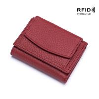China Small Wallet Women's Genuine Leather Japanese-style Cloth Rfid Coin Bag Wallet Women's Mini Wallet Short Purse factory