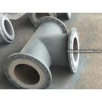 China Cast Basalt Lined Steel Pipe Tee factory