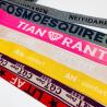 China Printing logo Jacquard Elastic Bands Nylon Fabric Elastic Ribbons Stretch Jacquard Elastic Webbing Band For Underwear factory
