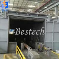 China Manufacturer trolley conveying type sand blasting room factory
