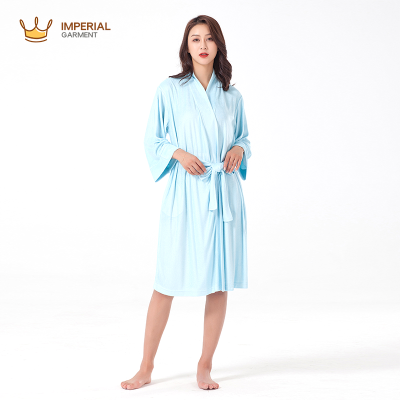 China Cotton Luxury Women's Bathrobe , Pajamas Set With Robe Wholesale factory