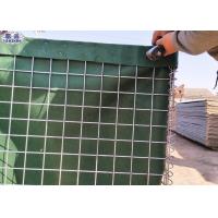 China Flexible Sand Filled Barriers Galvanized Gabion With Green Geotextile factory