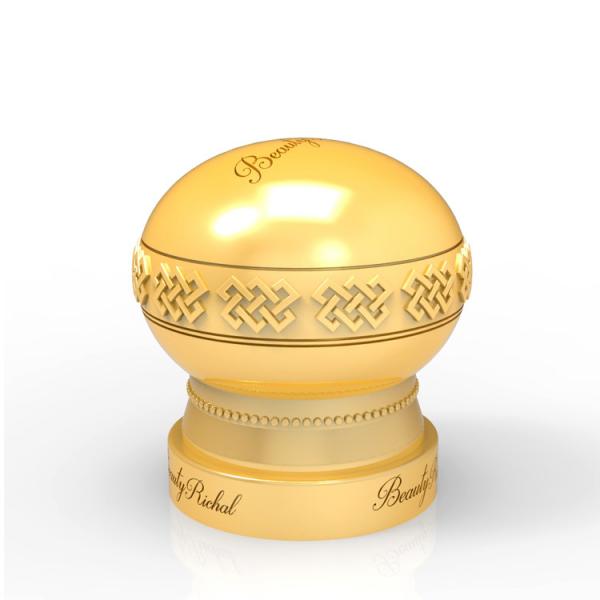 Quality Hollowed Out FEA 15 Metal Zamak Perfume Bottle Caps for sale