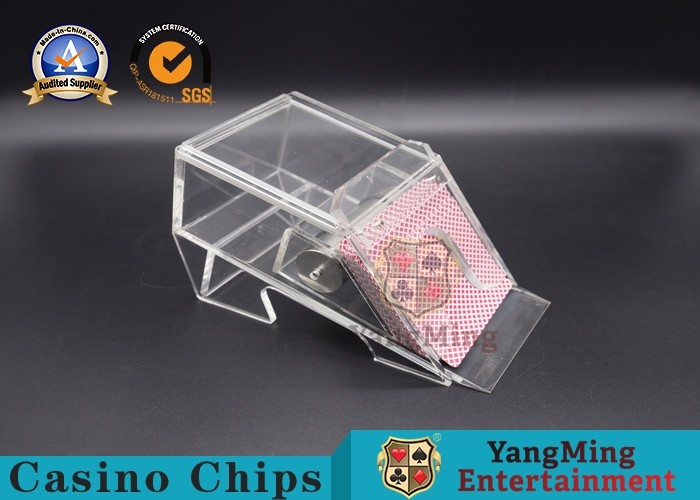 China Durable 1 Deck Casino Card Shoe , Black Or Clear Color Gambling Dedicated Acrylic Shoes factory
