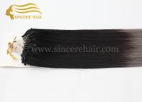 China 24&quot; Micro Ring Hair Extensions for sale - 60 CM 2 Tone Ombre Color Micro Links Hair Extensions 1.0 G / Strand For Sale factory