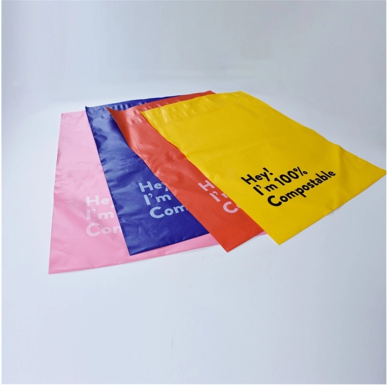 China Biodegradable Mailer Bag Compostable Poly Bags Gravure Printing For Garment factory