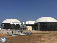 China Glass Lined Steel Bolted Steel Tanks Reactors With Double Membrane Roof factory