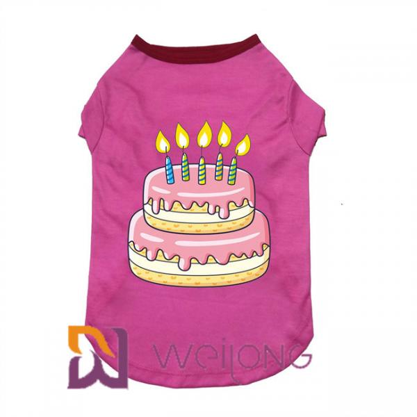 Quality Rubber Print Puppy Birthday Shirt Color Customized 180G for sale