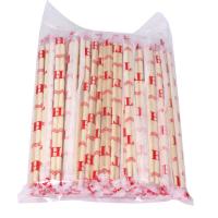China 5.0mm Paper Wrap Round Bamboo Chopsticks Plastic Hygienic Round Square factory