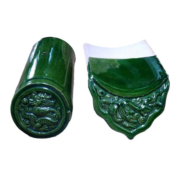 Quality Traditional Chinese green glazed roof tiles for Asian gazebo for sale