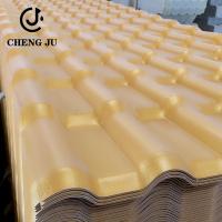 China Glazed Waterproof Gold Color Bamboo Joint Resinvilla Tile PVC Terracotta Roof Tiles factory