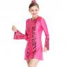 China A-Line 3/4 Sleeves Lycra Joints Sequins Jazz Costume Dance Dresses Competition Wear factory