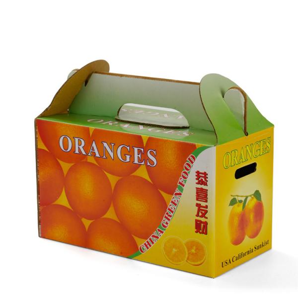 Quality Die Cut Corrugated Cardboard Fruit Packing Boxes , recycled Fruit Shipping Boxes for sale
