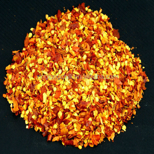 Quality Dehydrated Crushed Chilli Peppers 5mm Red Chili Flakes 8 Mesh for sale