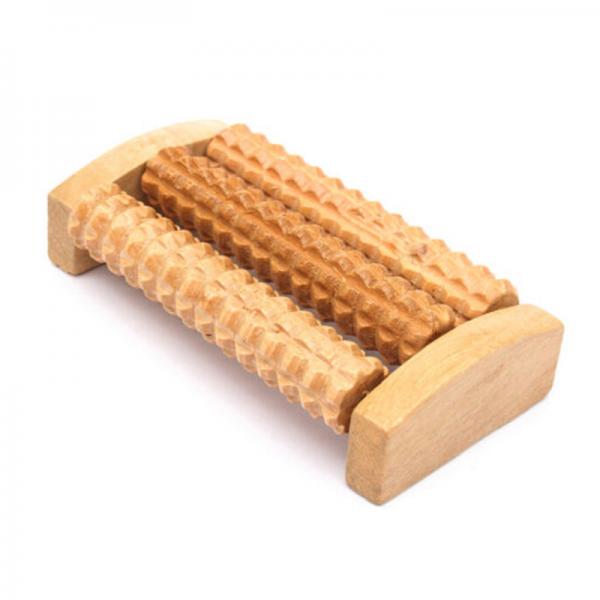 Quality Health Care Wooden Foot Roller , Acupressure Wooden Roller Anti Cellulite for sale