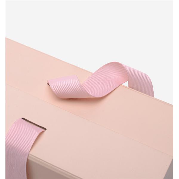 Quality Light Pink Flat Foldable Packaging Box Rigid Customized Design 2mm Thickness for sale