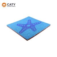 China Blue Safety Playground Rubber Tiles Sound Absorbing For Children factory